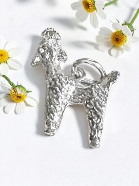 Vintage 70s Sterling Silver Poodle Charm